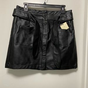 Faux leather skirt